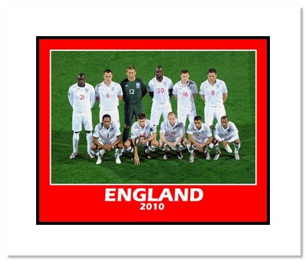 2010 Team England "World Cup Starting Eleven" Double Matted 8" x 10" Photograph