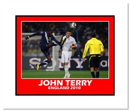 John Terry (England) "2010 at World Cup vs. USA" Double Matted 8" x 10" Photograph