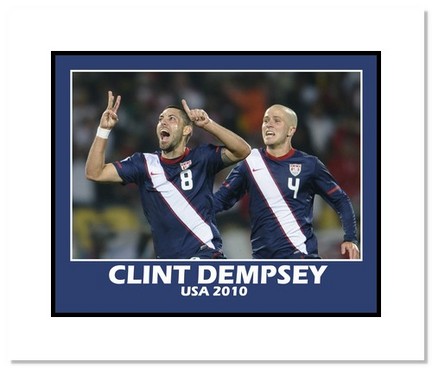 Clint Dempsey (USA) "2010 at World Cup vs. England" Double Matted 8" x 10" Photograph