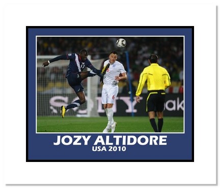 Jozy Altidore (USA) "2010 at World Cup vs. England" Double Matted 8" x 10" Photograph