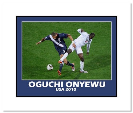 Oguchi Onyewu (USA) "2010 at World Cup vs. England" Double Matted 8" x 10" Photograph