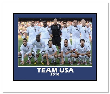 2010 Team USA "World Cup Starting Eleven" Double Matted 8" x 10" Photograph