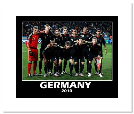 2010 Team Germany "World Cup Starting Eleven 2" Double Matted 8" x 10" Photograph
