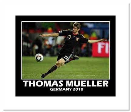 Thomas Mueller (Germany) "2010 at World Cup Shooting" Double Matted 8" x 10" Photograph