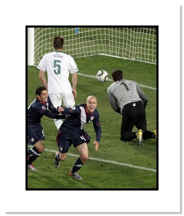 Michael Bradley (USA) "2010 at World Cup Goal" Double Matted 8" x 10" Photograph