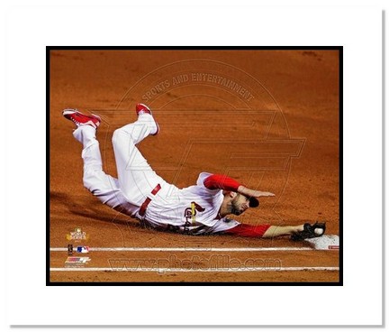 Chris Carpenter St. Louis Cardinals 2011 World Series "Game 1 First Base Dive" Double Matted 8" x 10"
