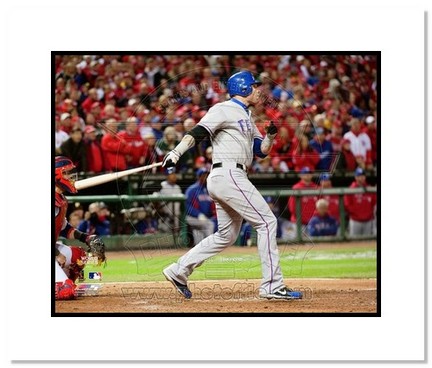 Josh Hamilton Texas Rangers 2011 World Series "Game 2" Double Matted 8" x 10" Photograph (Unframed)