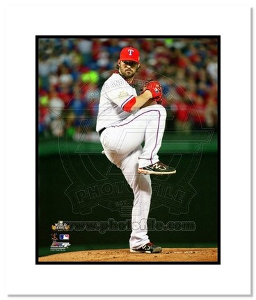 CJ Wilson Texas Rangers 2011 World Series "Game 5" Double Matted 8" x 10" Photograph (Unframed)
