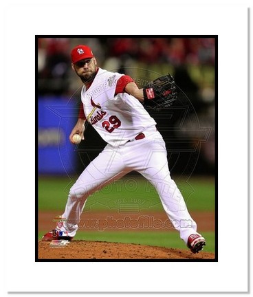 Chris Carpenter St. Louis Cardinals 2011 World Series "Game 7 Pitching" Double Matted 8" x 10" Photo