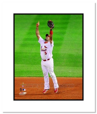Albert Pujols St. Louis Cardinals 2011 World Series "Last Out" Double Matted 8" x 10" Photograph (Un