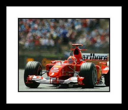Auto Racing Helmet on Michael Schumacher F1 Auto Racing Ferrari Framed 8 X 10 Photograph