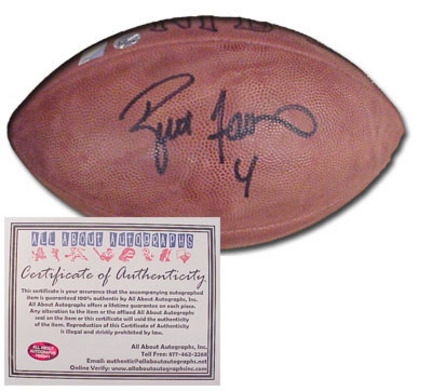 Brett Favre Green Bay Packers NFL Autographed Football