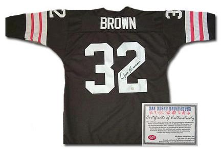Jim Brown Autographed Cleveland Browns Authentic Brown Jersey