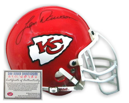 Len Dawson Kansas City Chiefs NFL Autographed Mini Replica Football Helmet