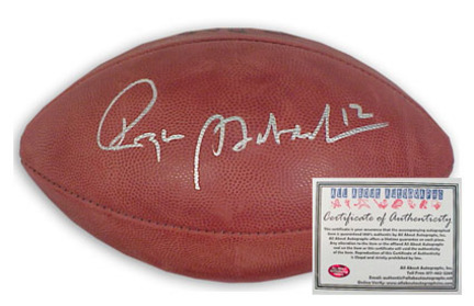 Roger Staubach Dallas Cowboys NFL Autographed Football