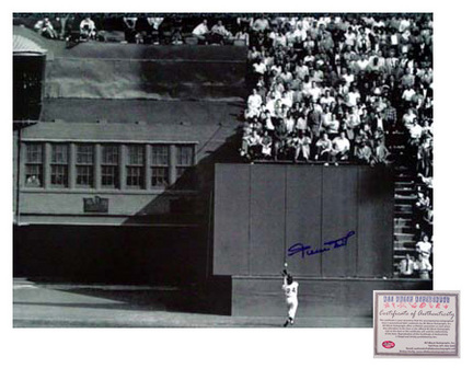 Willie Mays San Francisco Giants MLB Autographed "The Catch" Horizontal 16" x 20" Photograph (Unfram
