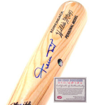 Willie Mays San Francisco Giants MLB Autographed Game Model Adirondack Baseball Bat