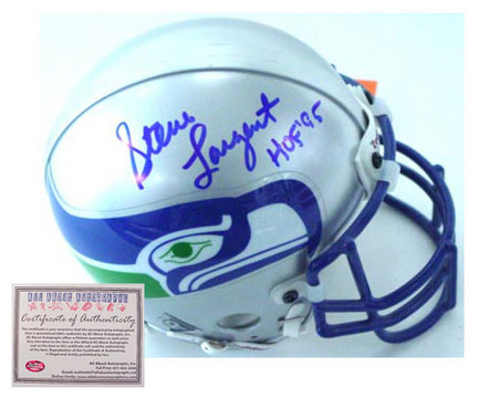 Steve Largent Seattle Seahawks NFL Autographed Full Size Replica Deluxe Football Helmet with "HOF 95" Inscript