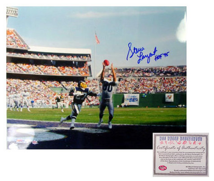 Steve Largent Seattle Seahawks NFL Autographed "Touchdown" 16" x 20" Photograph with "HOF 95&qu