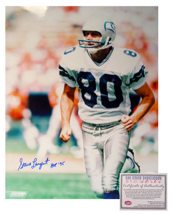 Steve Largent Seattle Seahawks NFL Autographed "Running" 16" x 20" Photograph with "HOF 95"