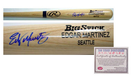Edgar Martinez Seattle Mariners MLB Autographed Name Model Baseball Bat