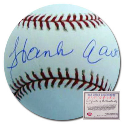 Hank Aaron Atlanta Braves Autographed Rawlings MLB Baseball