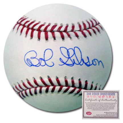 Bob Gibson St. Louis Cardinals Autographed Rawlings MLB Baseball