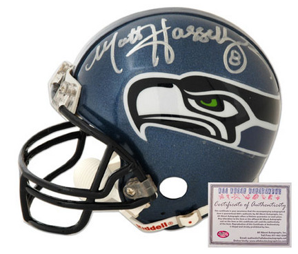Matt Hasselbeck Seattle Seahawks NFL Autographed Mini Replica Football Helmet