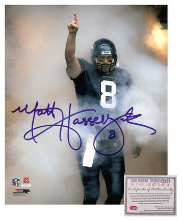 Matt Hasselbeck Seattle Seahawks NFL Autographed "Fog Entrance" 8" x 10" Photograph (Unframed)