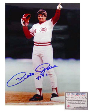 Pete Rose Cincinnati Reds MLB Autographed "4192 Hit" 11" x 14" Photograph with "4192" Insc