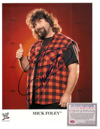 Mick Foley Autographed "Mankind Posing" 8" x 10" Photograph (Unframed)