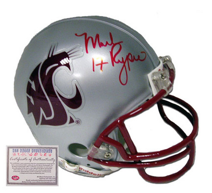 Mark Rypien Autographed Washington State Cougars NCAA Mini Replica Football Helmet