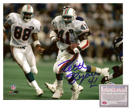 Keith Byars Autographed "Rushing" Horizontal 8" x 10" Photograph (Unframed)