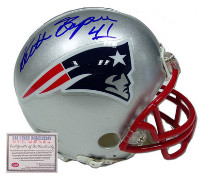 Keith Byars Autographed New England Patriots NFL Mini Replica Football Helmet