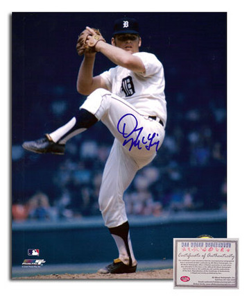 Denny McLain Autographed "Pitching" 8" x 10" Photograph (Unframed)