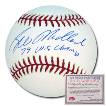 Bill Madlock Autographed Rawlings MLB Baseball with "79 W.S. Champs" Inscription