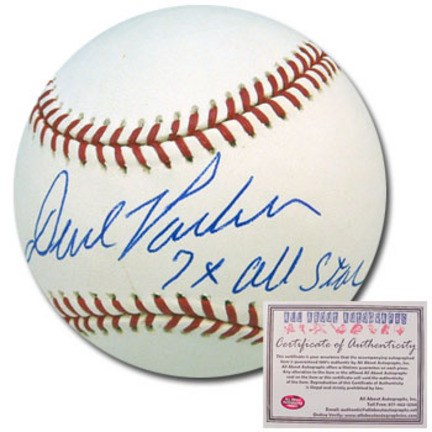 David Parker Autographed Rawlings MLB Baseball with "7x All Star" Inscription