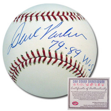 David Parker Autographed Rawlings MLB Baseball with "78-89 W.S.C." Inscription