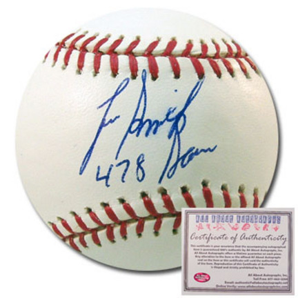 Lee Smith Autographed Rawlings MLB Baseball with "478 Saves" Inscription