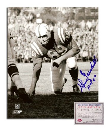 Gino Marchetti Baltimore Colts Autographed 8" x 10" Blue Jersey Photograph with "HOF 72" Inscription