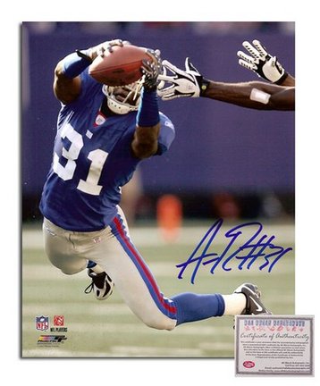 Aaron Ross New York Giants Autographed 8" x 10" Catching Photograph with "#31" Inscription (Unframed