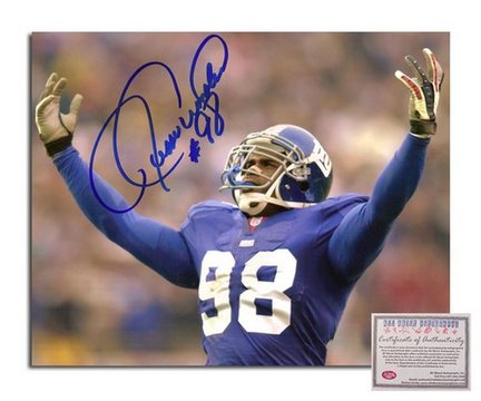 Jesse Armstead New York Giants Autographed 8" x 10" Arms Raised Photograph with "#98" Inscription (U