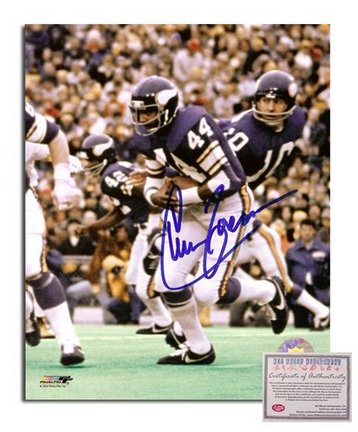 Chuck Foreman Minnesota Vikings Autographed 8" x 10" Purple Jersey Photograph (Unframed)