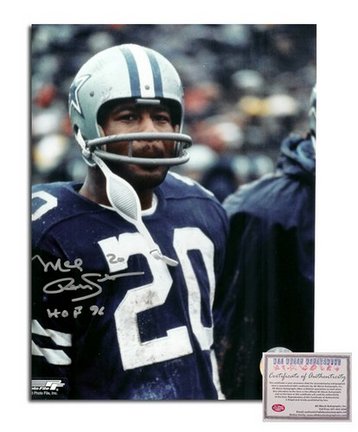 Mel Renfro Dallas Cowboys Autographed 8" x 10" Photograph with "HOF 96" and "20" Inscripti