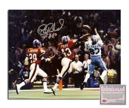 Golden Richards Dallas Cowboys Autographed 8" x 10" Catch vs. Denver Broncos Photograph with "#83" I