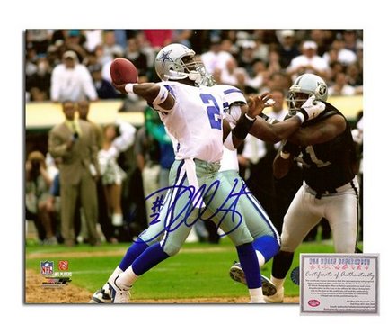 Anthony Wright Dallas Cowboys Autographed 8" x 10" Passing Photograph with "#2" Inscription (Unframe
