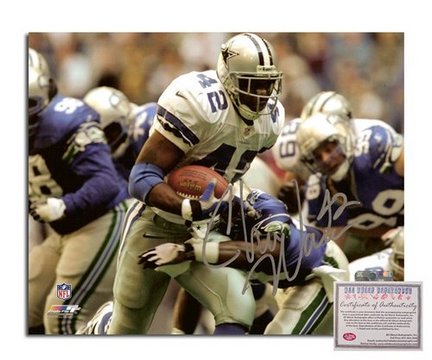 Chris Warren Dallas Cowboys Autographed 8" x 10" Photograph with "42" Inscription (Unframed)