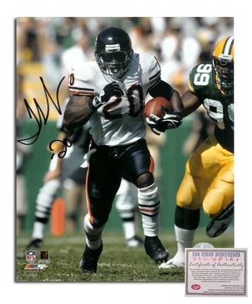 Thomas Jones Chicago Bears Autographed 8" x 10" vs. Green Bay Packers Photograph with "20" Inscripti