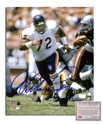 William Perry Autographed 8" x 10" vs. Oakland Raiders Photograph with "72" Inscription (Unframed)