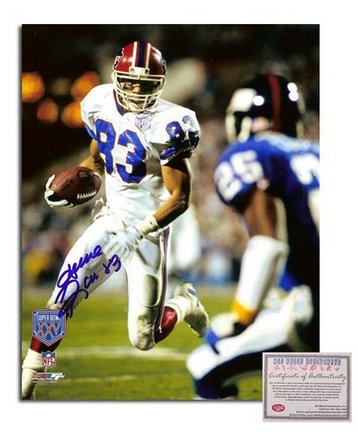 Andre Reed Buffalo Bills Autographed 8" x 10" Super Bowl XXV Photograph with "83" Inscription (Unfra